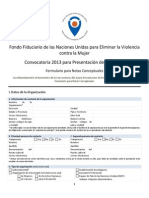 ONU Mujeres Formato para Convocatoria