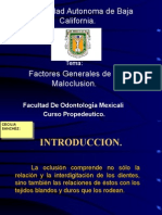 Factores generales maloclusiones