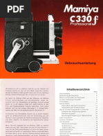 Mamiya C330 Professional F Handbuch