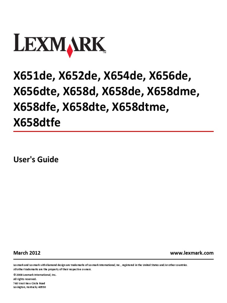 Lexmark X656dte MFP | Fax | Printer (Computing)