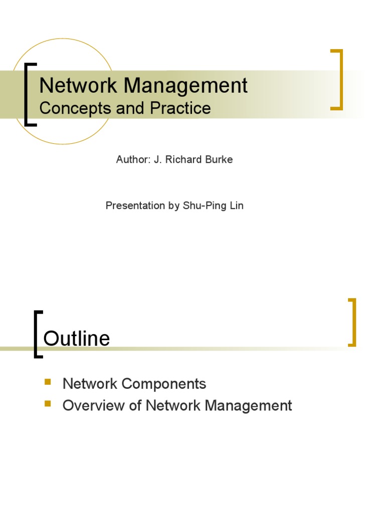 Network Management Concepts Overview | PDF | Network Switch | Computer ...