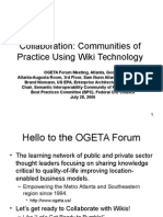 Collaboration: Communities of Practice Using Wiki Technology