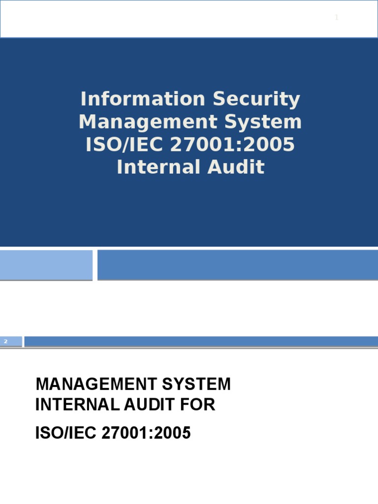 Internal Audit Guide for ISO 27001 | PDF | Information Security | Audit