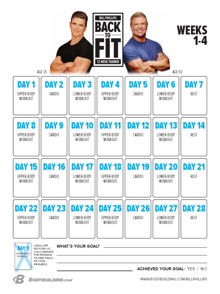 Bill Phillips Back To Fit Calendar | Weight Training | Body Shape
