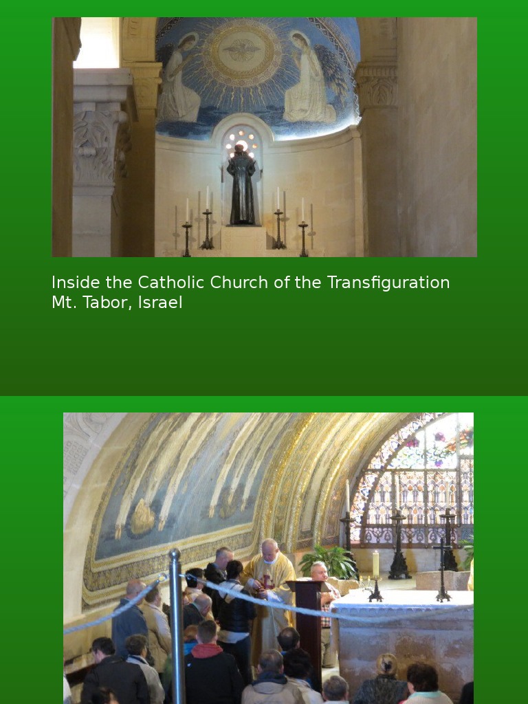 Inside the Catholic Church of the Transfiguration Mt. Tabor, Israel