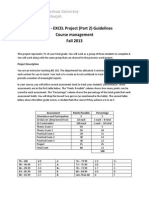 BIS 101 EXCEL Project (Part 2) Guidelines Course Management Fall 2013