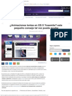 ¿Animaciones Lentas en OS X Yosemite - Este Pequeño Consejo Tal Vez Pueda Ayudar
