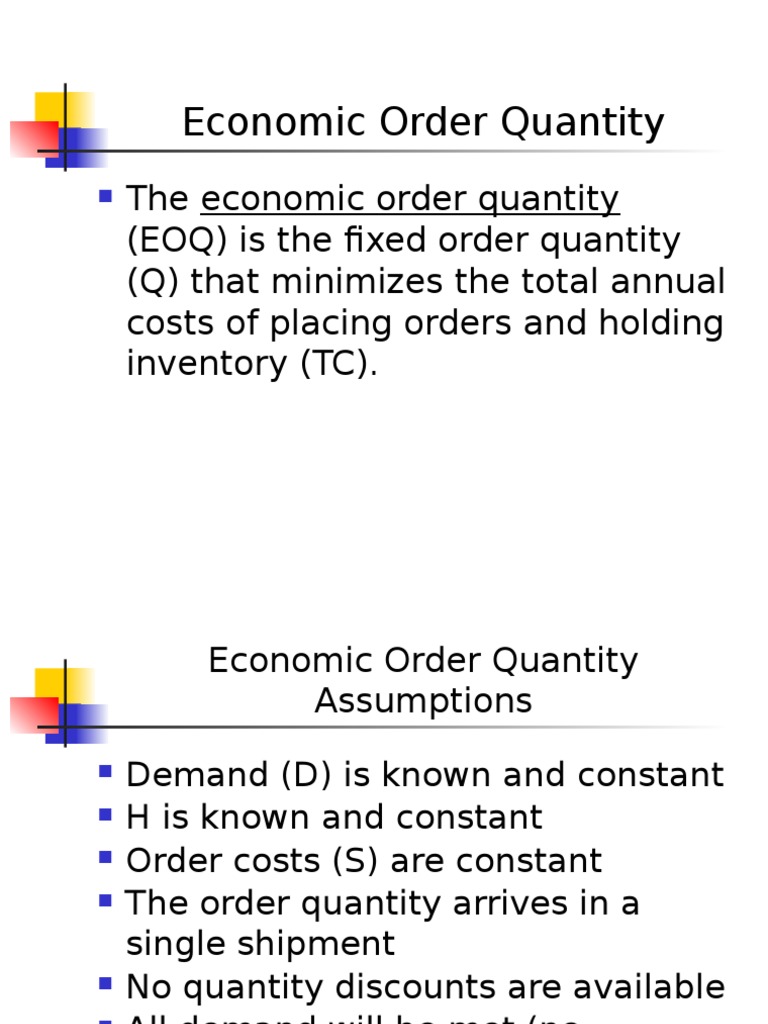 Eoq Vs Epq Inventory Integer