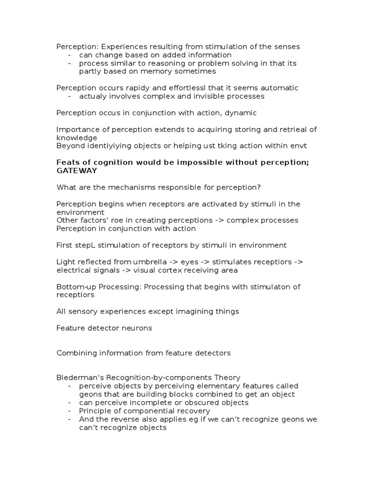 Cognitive Chapter 3 | PDF