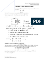PE304 - Tutorial #2 - Basic Electrical Theory