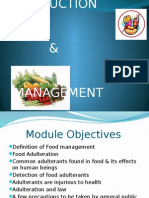 Food Production & Management