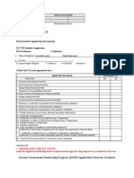 Check List For Application Documents