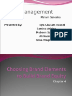 Lect 9-10 Choosing Brand Elements To Build Brand Equity