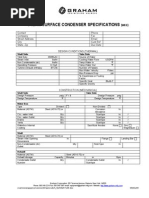 Steam Surface Condenser Specifications