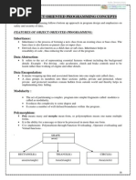 12 Computer Science Notes CH02 Basic Concepts of Oop Classes and Objects PDF