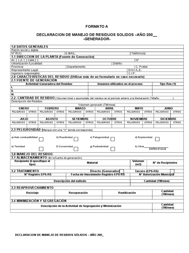 Formato Declaracion Manejo de RRSS | PDF