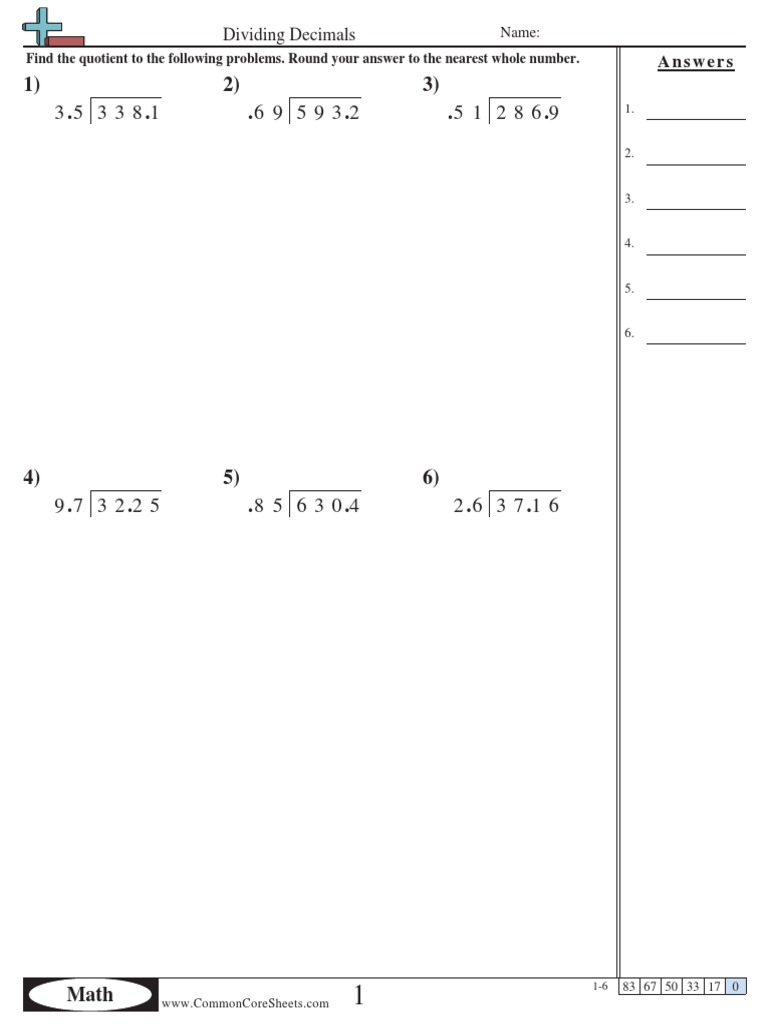Dividing- Decimals in Dividend and Divisor-All | Arithmetic | Numbers
