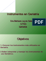 Instrumentos en Geriatria