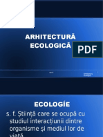 Curs 1 - Notiuni Introductive, Arhitectura Ecologica