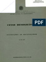 IBGE. Instruções Ao Recenseador - Censo de 1950