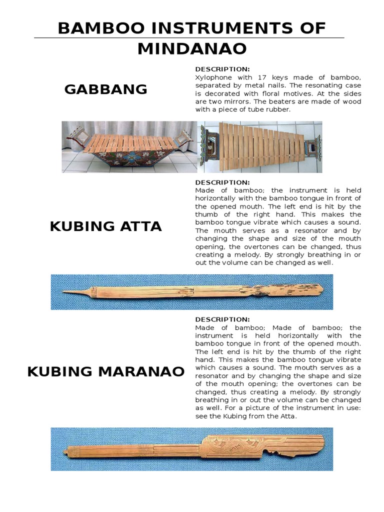 Bamboo Instruments of Mindanao
