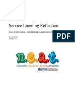 Service Learning Reflection: N.E.A.T. Educatior - Northshore Elementary School