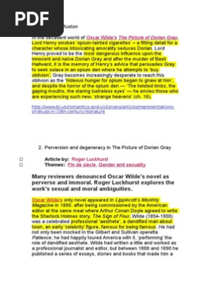 Critics On Dorian Grey The Picture Of Dorian Gray Oscar Wilde