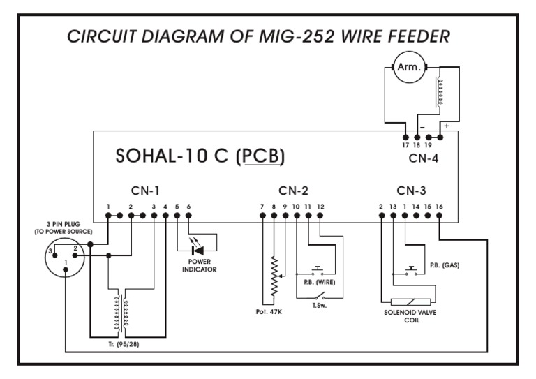 MIG-252 Wire Feeder Circuit Diagram | PDF