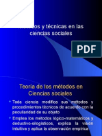 Métodos y Técnicas de las Ciencias Sociales