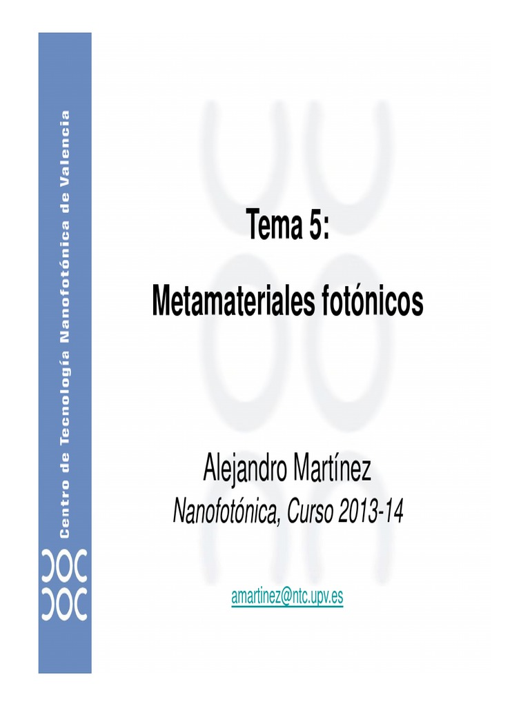 Metamateriales Fotónicos: Introducción y Aplicaciones | PDF ...