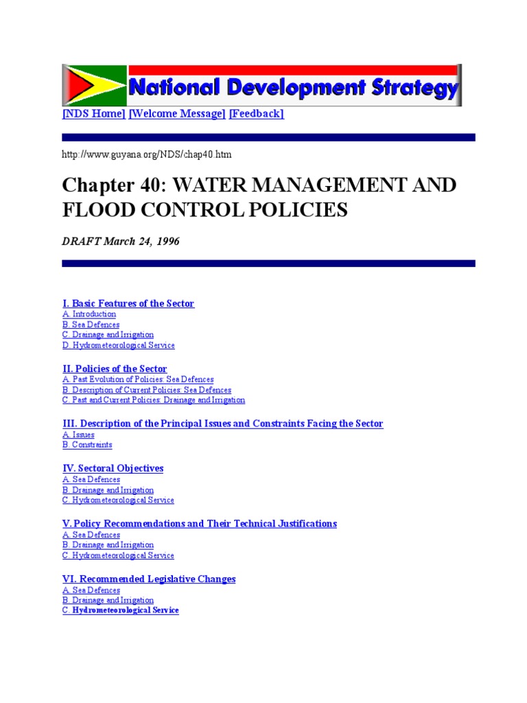 Water Management and Flood Control in Guyana PDF Levee Water