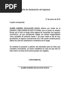 Constancia de Ingresos No Comprobables