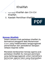 Konsep Dan Sumbangan Khalifah