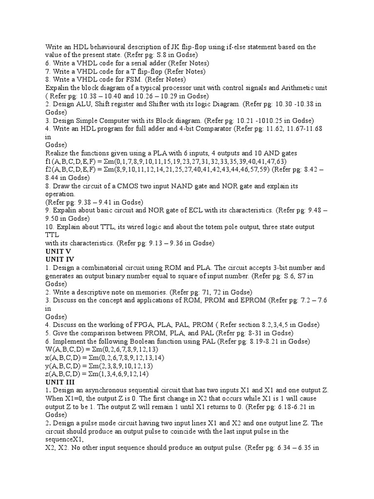 Minimum Sum of Products and Minimum Product of Sums PDF Vhdl