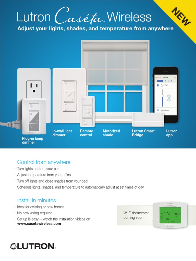 Lutron 3672499a Caseta Brochure | PDF | Compact Fluorescent Lamp ...