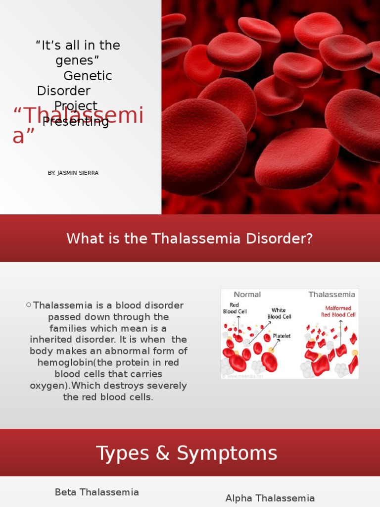 Thalassemia Presentation PDF Medical Diseases And Disorders