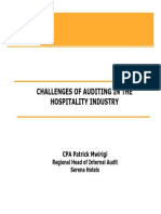 Challenges of Auditing in The Hospitality Industry