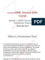 Module 1 - Solid Introduction To Penetration Testing PDF