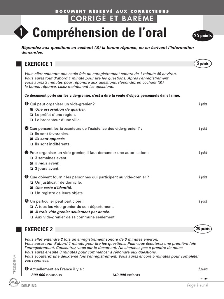 Compréhension orale et écrite DELF B2 | PDF | Organisme génétiquement ...
