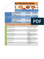 Takwim Persekolahan 2015 Untuk N.sembilan