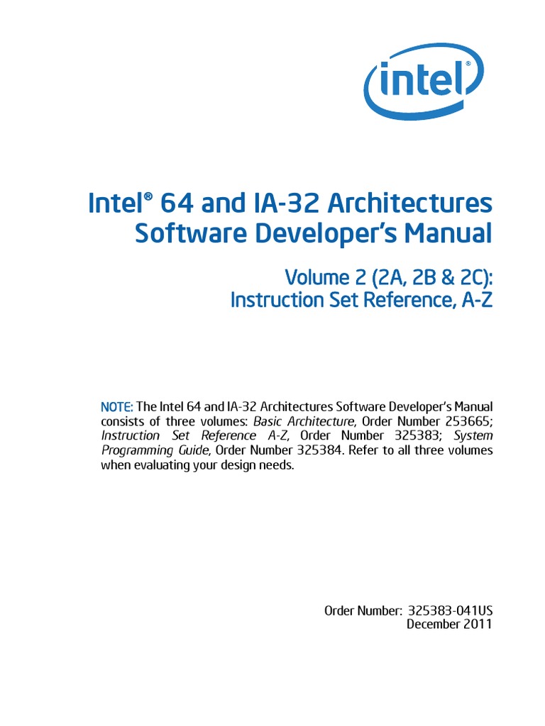 Intel Architecture Reference Manual – XLRROH