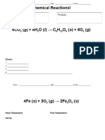 Chemical Reactions!: G L S G