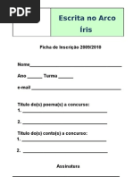 Concurso ficha de inscrição