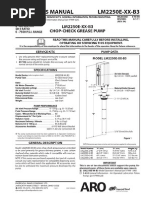 Ir Grease Pump Catalouge Lm2250e Xx B3 En Pump Piston