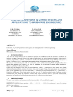 Characterizations in Metric Spaces and Applications To Hardware Engineering