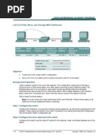 Lab 6.2.6 Add, Move, and Change MAC Addresses: Objective