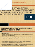 Development of Work Study Standards, Of Work