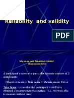 Reliability Validity