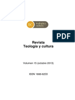 Teología y Cultura, Editorial Vol 15