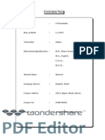 PDF Editor: Curriculum Vitae